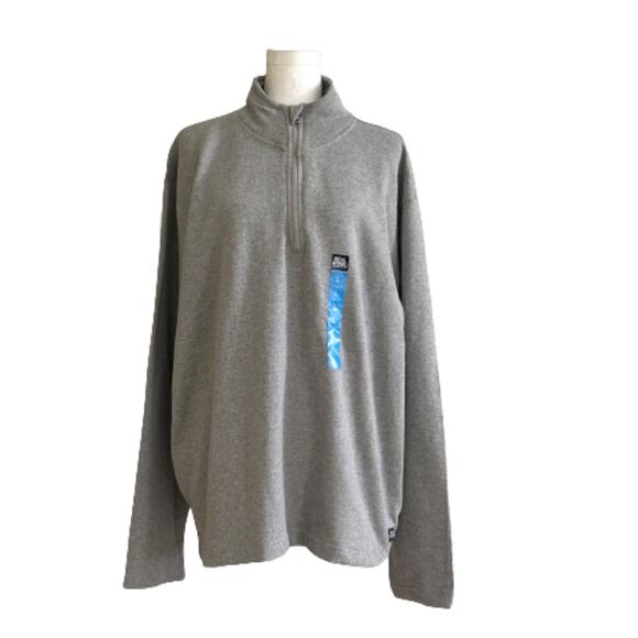 Real Work Other - Real Work Mens Gray 1/4 Zip Front Side Pockets Pullover Jacket Large NEW